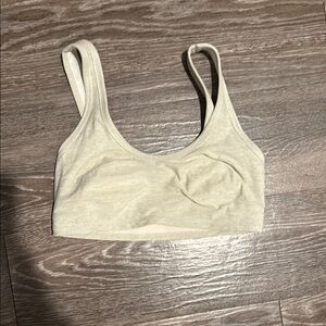 Alosoft Center Stage Bra Heather Oatmeal